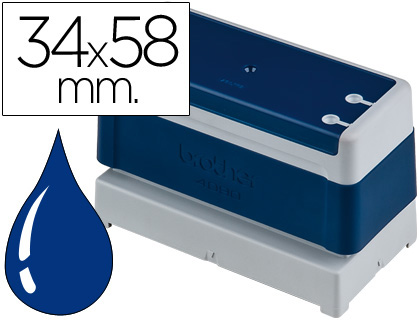 SELLO AUTOMATICO BROTHER 34 MM X 58 MM AZUL
