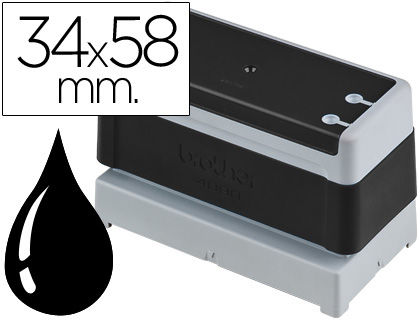 SELLO AUTOMATICO BROTHER 34 MM X 58 MM NEGRO