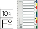[11610] SEPARADOR ESSELTE PLASTICO JUEGO DE 10 SEPARADORES FOLIO CON 5 COLORES MULTITALADRO