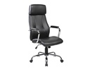 [986V22] SILLA ROCADA DIRECCION SIMIL PIEL CON BRAZOS METALICOS SISTEMA BASCULANTE 1180X530 MM