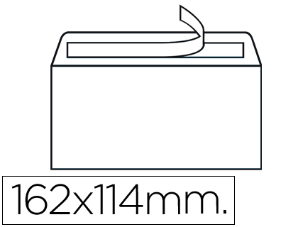 SOBRE LIDERPAPEL N.19 BLANCO C6 114X162 MM TIRA DE SILICONACAJA DE 500 UNIDADES