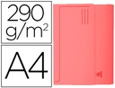 [47675E] SUBCARPETA CARTULINA CON BOLSA EXACOMPTA DIN A4 ROJO 290 GR