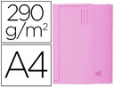 [47676E] SUBCARPETA CARTULINA CON BOLSA EXACOMPTA DIN A4 ROSA 290 GR