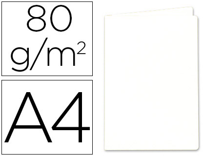 SUBCARPETA PAPEL EXACOMPTA DIN A4 BLANCA 80 GR