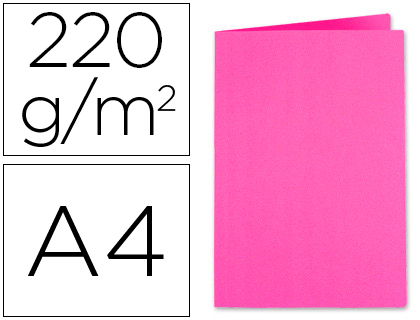 SUBCARPETA CARTULINA EXACOMPTA DIN A4 FUCSIA 220 GR