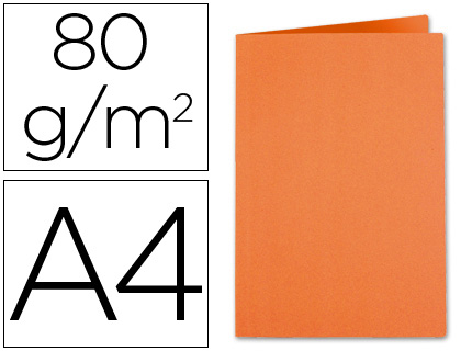SUBCARPETA CARTULINA EXACOMPTA DIN A4 NARANJA 80 GR