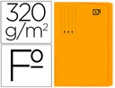 [400040683] SUBCARPETA CARTULINA GIO FOLIO POCKET NARANJA CON BOLSA Y SOLAPA 320G/M2