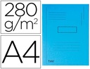[445006E] SUBCARPETA CARTULINA RECICLADA EXACOMPTA A4 AZUL 280G/M2 CON 2 SOLAPAS INTERIOR