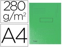 [445013E] SUBCARPETA CARTULINA RECICLADA EXACOMPTA A4 VERDE 280G/M2 CON 2 SOLAPAS INTERIOR