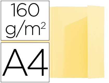 SUBCARPETA EXACOMPTA DIN A4 AMARILLO 160G/M2 CON SOLAPA INTERIOR