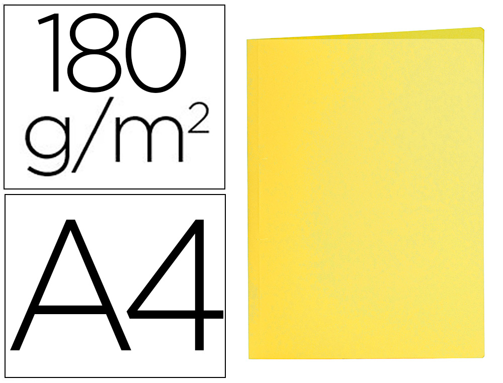 SUBCARPETA LIDERPAPEL DIN A4 AMARILLO INTENSO 180G/M2