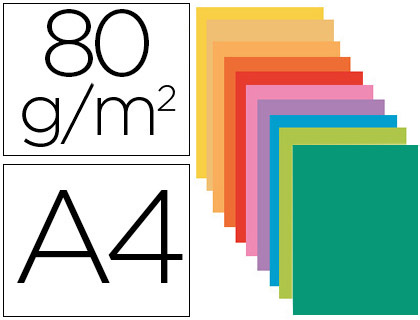 SUBCARPETA PAPEL EXACOMPTA DIN A4 COLORES SURTIDOS 80 GR