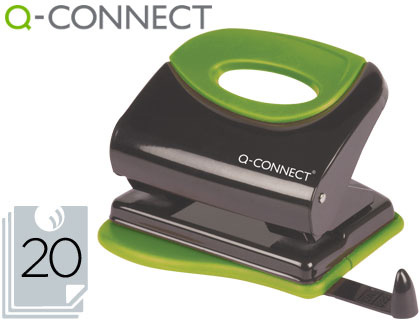 TALADRADOR Q-CONNECT KF00995 METALICO CON EMPUÑADURA DE CAUCHO CAPACIDAD 20 HOJAS