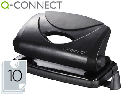 TALADRADOR Q-CONNECT KF01233 NEGRO -ABERTURA 1 MM -CAPACIDAD 10 HOJAS
