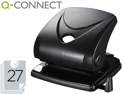 TALADRADOR Q-CONNECT KF01235 NEGRO -ABERTURA 2,7 MM -CAPACIDAD 27 HOJAS