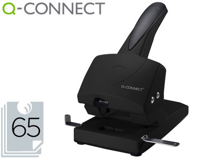 TALADRADOR Q-CONNECT KF01237 NEGRO ABERTURA 6,5 MM CAPACIDAD 65 HOJAS