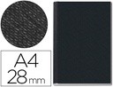 [73970095] TAPA DE ENCUADERNACION CHANNEL RIGIDA 73970095 NEGRO LOMO 28 MM CAPACIDAD 280 HOJAS