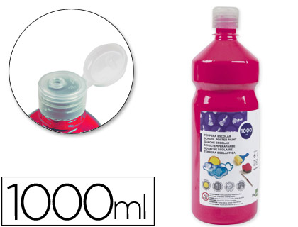 TEMPERA LIQUIDA LIDERPAPEL ESCOLAR 1000 ML FUCSIA