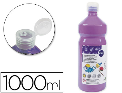 TEMPERA LIQUIDA LIDERPAPEL ESCOLAR 1000 ML LILA