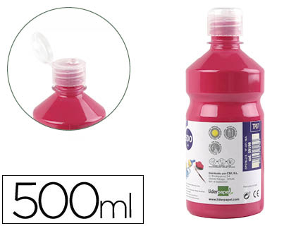 TEMPERA LIQUIDA LIDERPAPEL ESCOLAR 500 ML FUCSIA