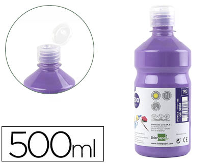 TEMPERA LIQUIDA LIDERPAPEL ESCOLAR 500 ML LILA