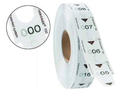 TICKETS TURNOMATIC 31X67MM COLOR BLANCO ROLLO 4000 TICKETS