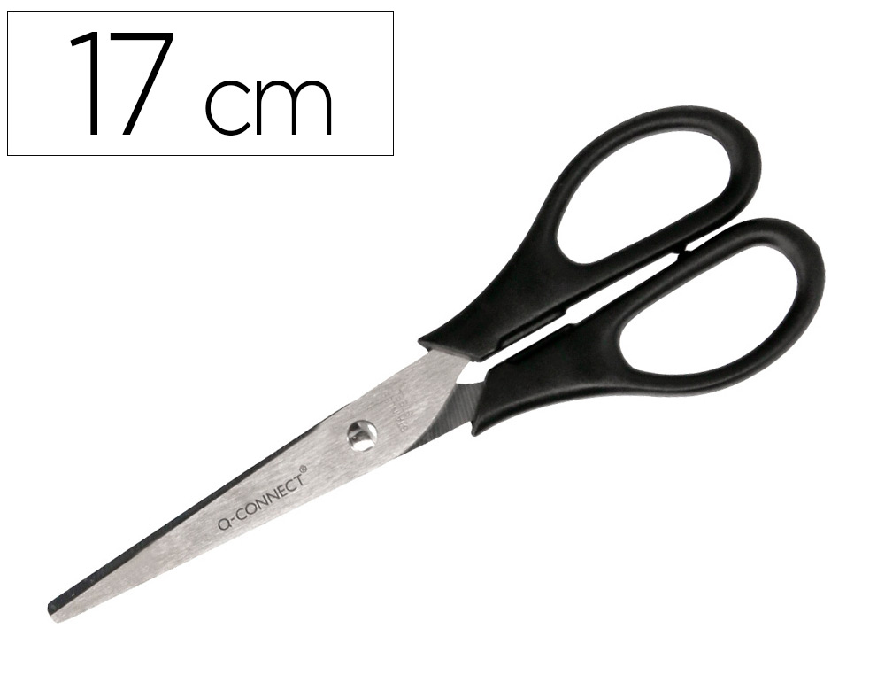 TIJERA OFICINA Q-CONNECT INOXIDABLE 7\" 17 CM EN BLISTER