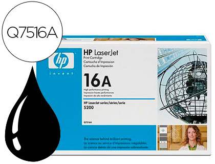 TONER HP 16A NEGRO -12000PAG- LASERJET 5200