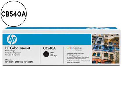 TONER HP CB540A COLOR LASERJET CP-1215/CP-1515/CP-1518 NEGRO WITH COLORSPHERE -2200PAG-