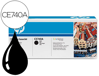 TONER HP COLOR LASERJET CP5225 CP5225N CP5225D -CE740A- NEGRO 7.000 PAGS
