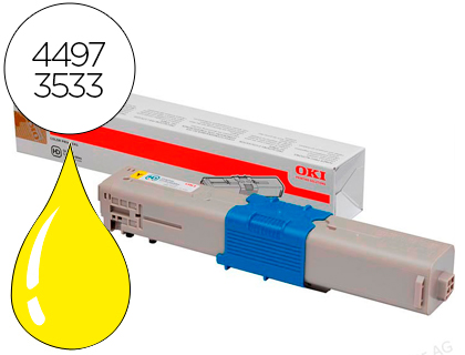 TONER OKI C301DN/C321DN AMARILLO 1500 PAG