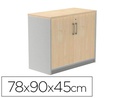 [1005AN01V24] ARMARIO ROCADA CON UN ESTANTE Y DOS PUERTAS ENTERAS SERIE STORE 78X90X45 CM ACABADO AN01 GRIS/HAYA