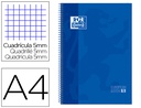 [100430197] BLOC ESPIRAL OXFORD TAPA EXTRADURA MICROPERFORADO DIN A4 80 HOJAS CUADROS 5MM COLOR AZUL