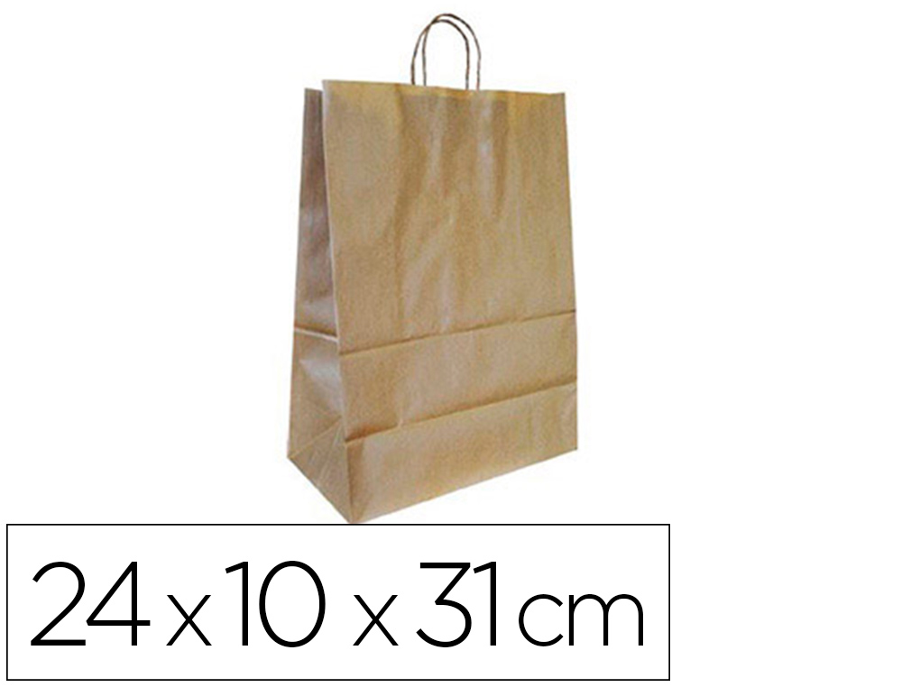 BOLSA KRAFT Q-CONNECT NATURAL ASA RETORCIDA 240X100X310 MM