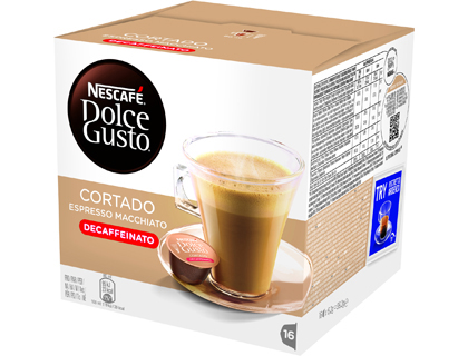 CAFE DOLCE GUSTO CORTADO DESCAFEINADO CAJA MONODOSIS DE 16 UNIDADES
