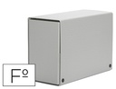 [972007] CARPETA PROYECTOS PARDO FOLIO LOMO 200 MM CARTON FORRADO GRIS CON BROCHE