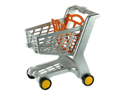 CARRITO DE COMPRAS THEO KLEIN CON RUEDAS GRIS 42X46X35 CM