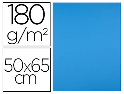 CARTULINA LIDERPAPEL 50X65 CM 180G/M2 AZUL