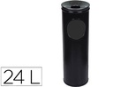 [401-N] CENICERO PAPELERA REDONDO 401 NEGRO METALICO 66X21,5 CM