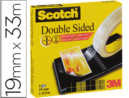 CINTA ADHESIVA SCOTCH DOS CARAS 33 MT X 19 MM