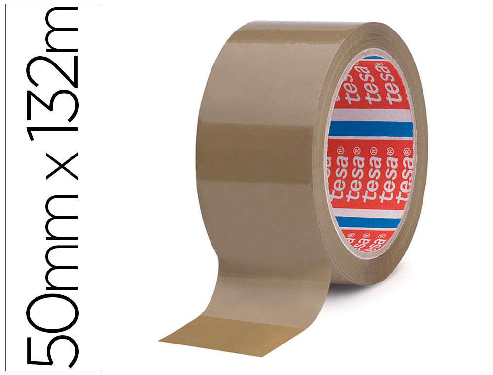 CINTA ADHESIVA TESA MARRON PP 132 MT X 50 MM PARA EMBALAJE