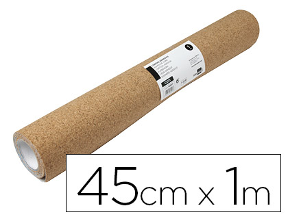 CORCHO LIDERPAPEL ADHESIVO ANCHO 45CM LONGITUD 1M ESPESOR 1MM EN ROLLO