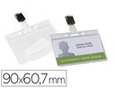 [KF14148] IDENTIFICADOR Q-CONNECT RIGIDO PLASTICO ACABADO BRILLANTE CON PINZA KF14148 9X6,7 CM
