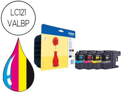 INK-JET BROTHER DCP-J132W/152W/552DW/752DW MFC-J470DW/650DW/870DW PACK 4 COLORES -300 PAG