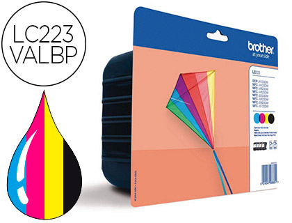 INK-JET BROTHER LC-223VALBP DCPJ4120DW / MFCJ4420DW / 4620DW / 5320DW PACK DE 4 COLORES 550 PAGINAS