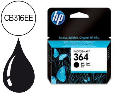 INK-JET HP 364 NEGRO PHOTOSMART PREMIUM - C309A / SERIES C5300 / C6300 / B8500 / D5400 -250PAG
