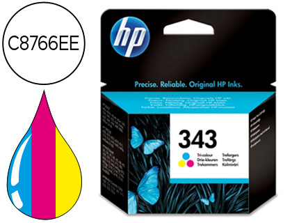 INK-JET HP 343 6540 6620 5740 5745 6840 6540 6940 9800 D4160PHOTOSMART 2575 2710 325 370 375 8150 C3100 TRICOLOR N.343