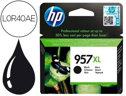 INK-JET HP JET 957XL OFFICEJET PRO 8210 / 8720 / 8740 NEGRO 3000 PAGINAS