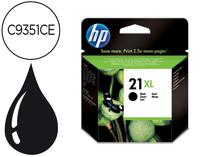 INK-JET HP 21XL NEGRO -600PAG- HP DESKJET 3920 3940 D1360 D1460 D1470 D1560 D2330 D2360 D2430