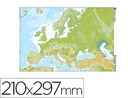 [7164-6] MAPA MUDO COLOR DIN A4 EUROPA FISICO